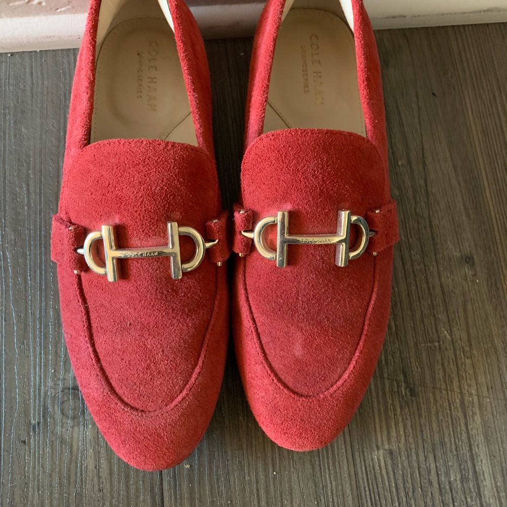 Cole Haan Women's Red Suede Loafers